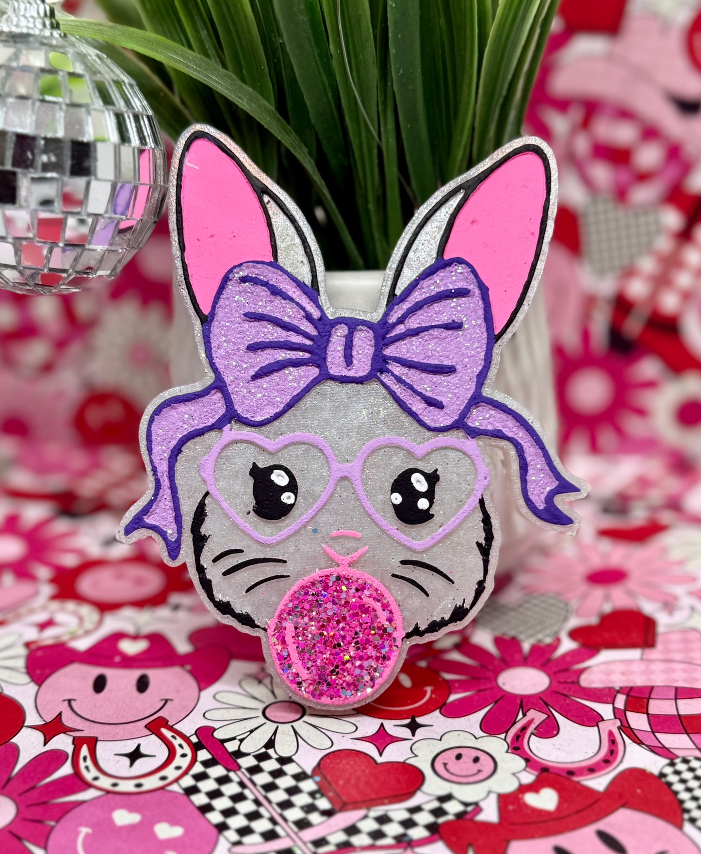 🐰🩷Bunny with/bow blowing Bubble🩷🐰