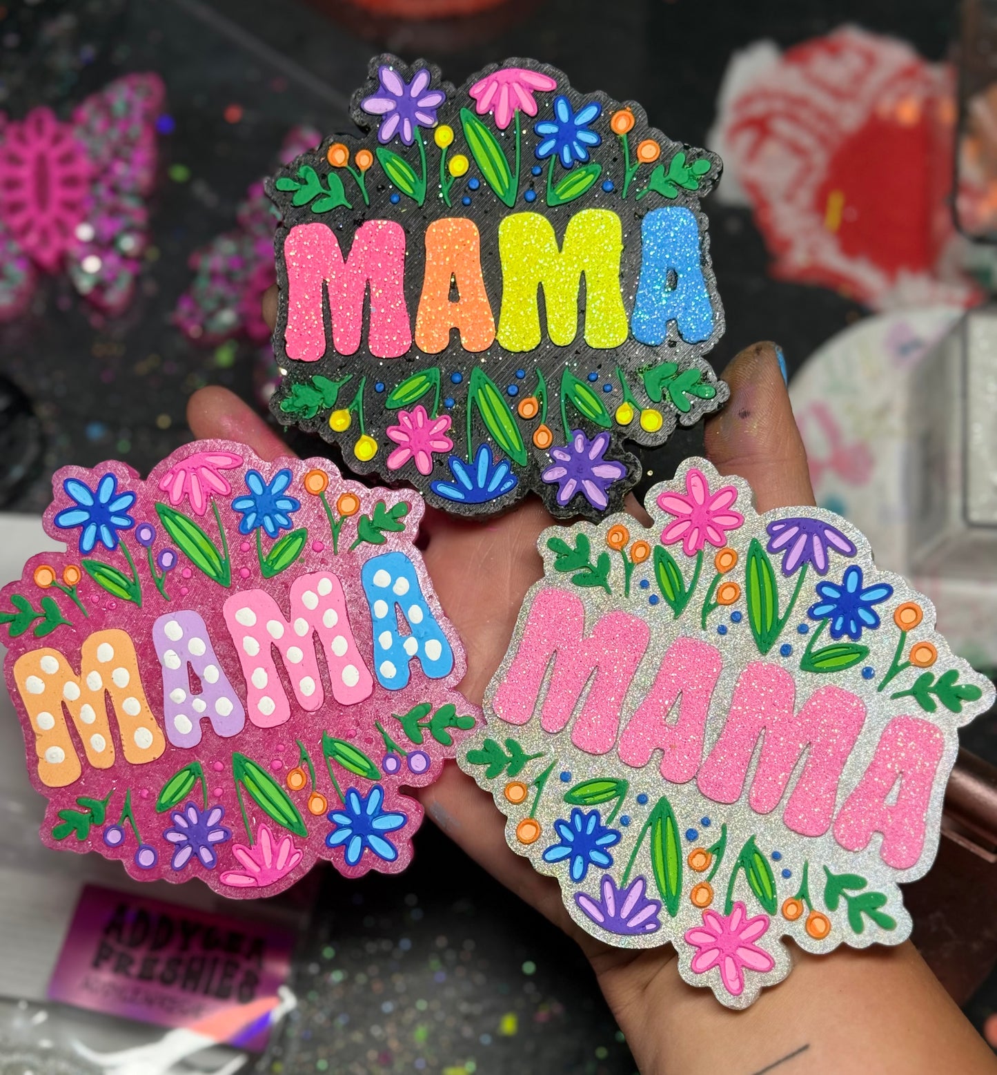 Mama with Flowers (Black)