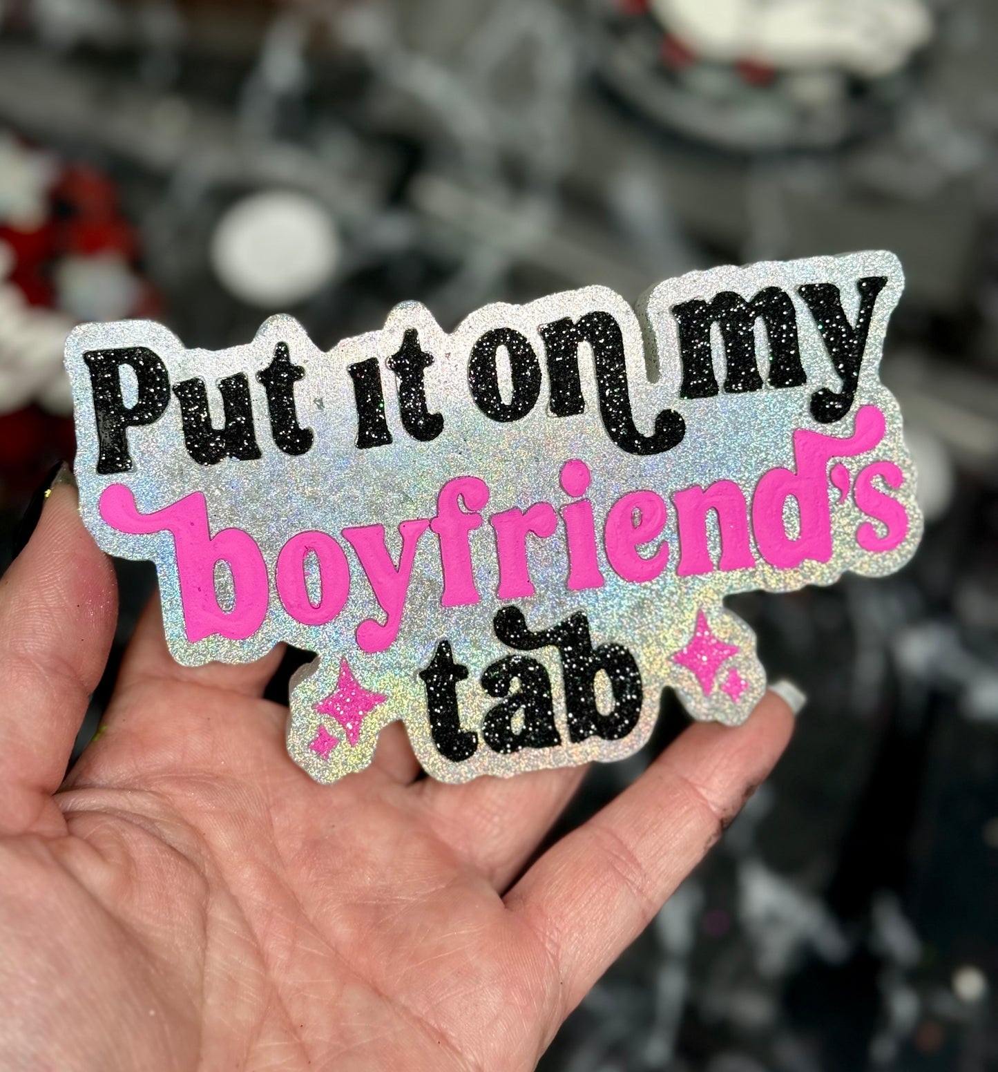 Put it on my boyfriends tab