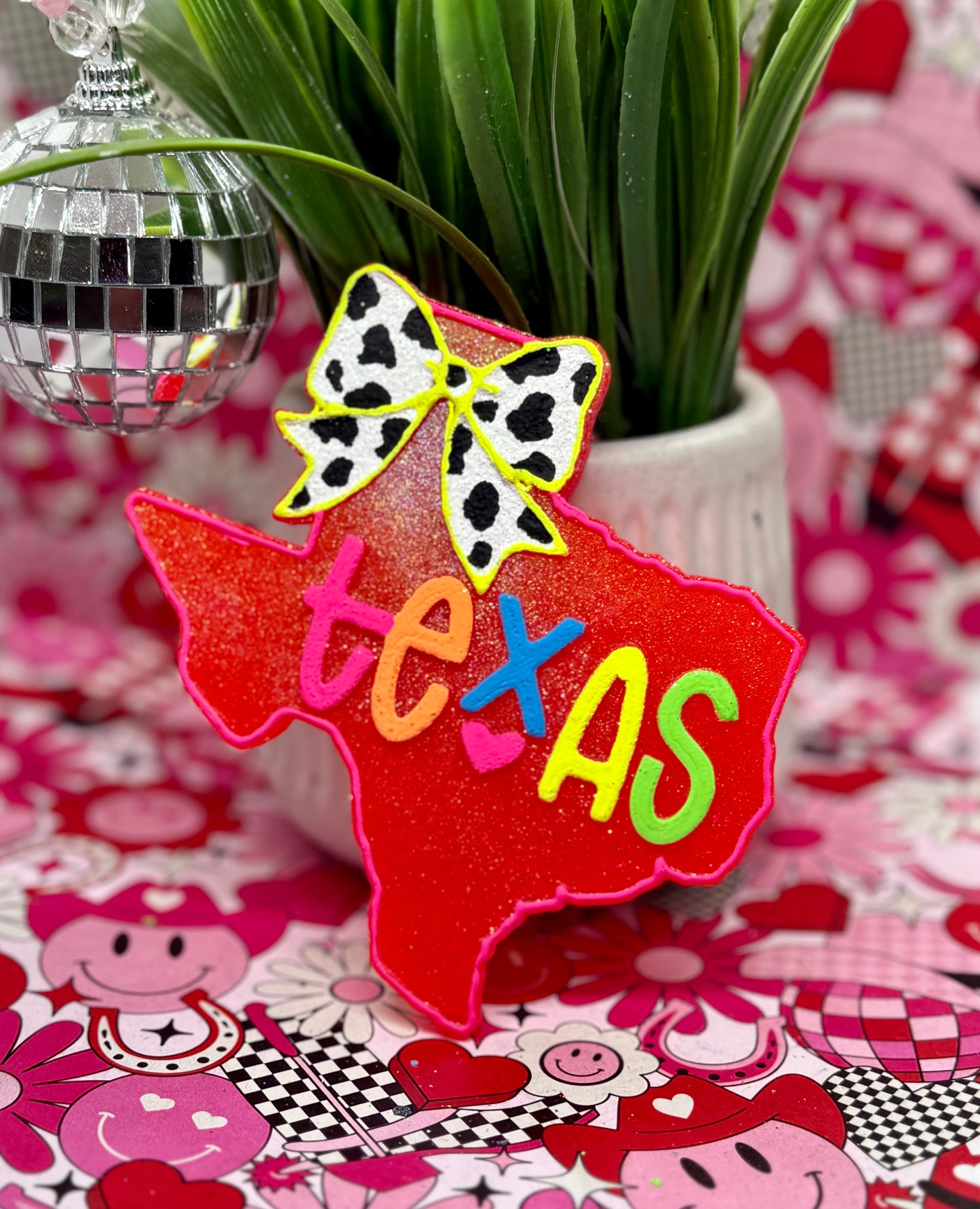 Texas w/Bow π (choose holographic color)