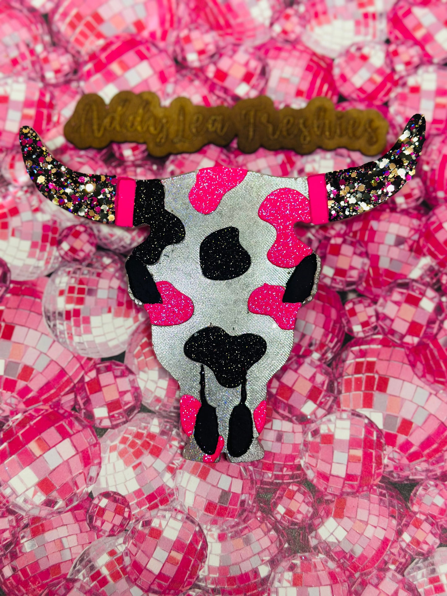 Cow Print Bull Skull