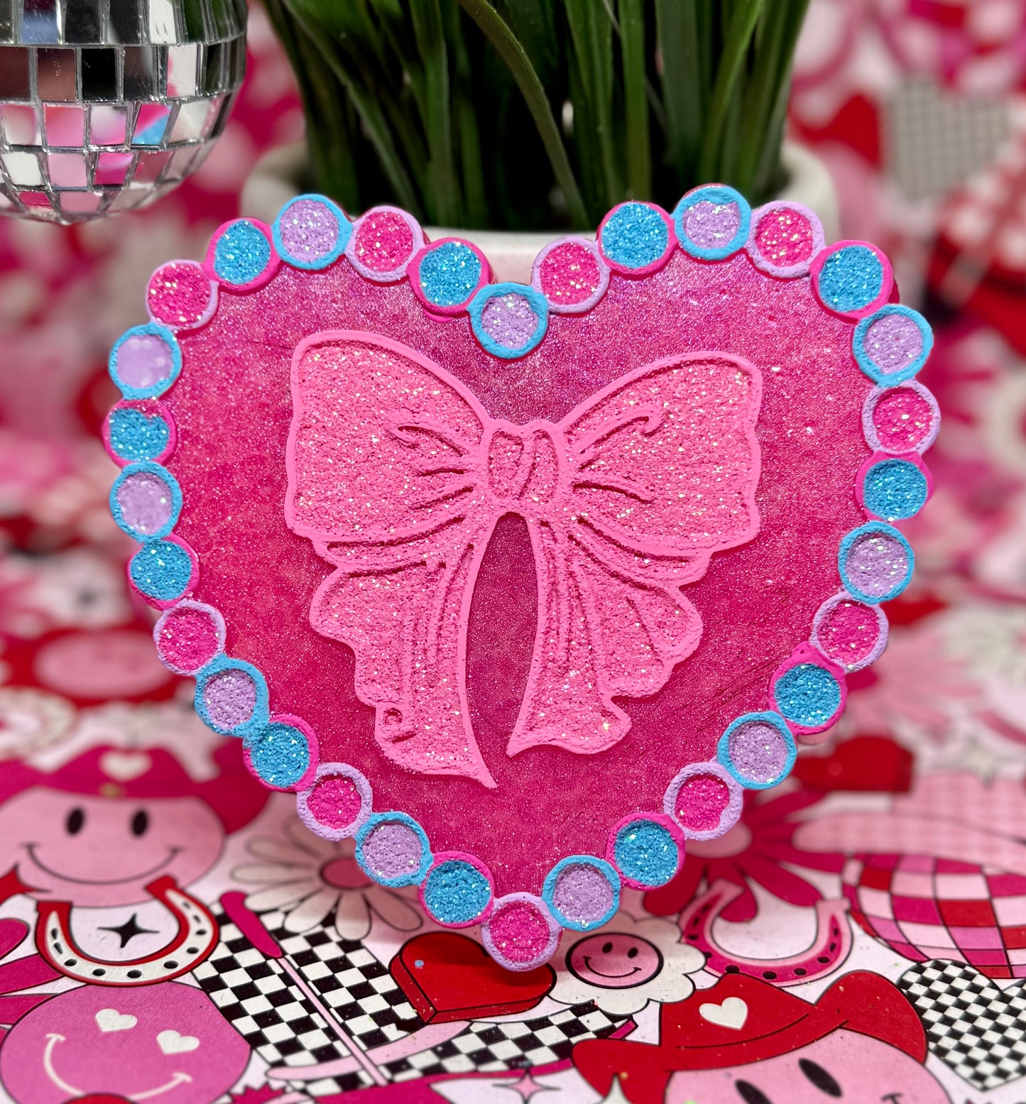 Pearl Heart with Bow