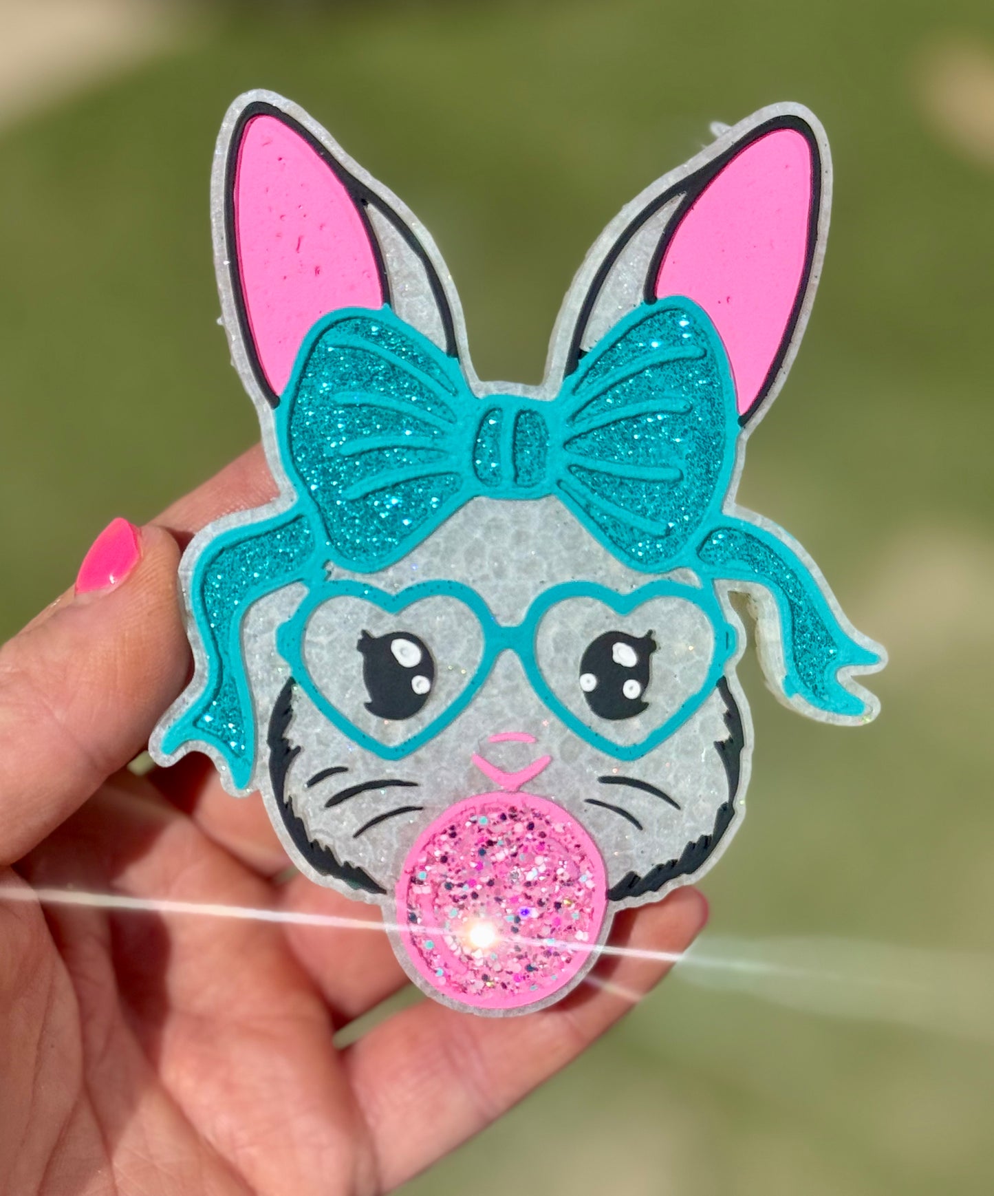 🐰🩷Bunny with/bow blowing Bubble🩷🐰