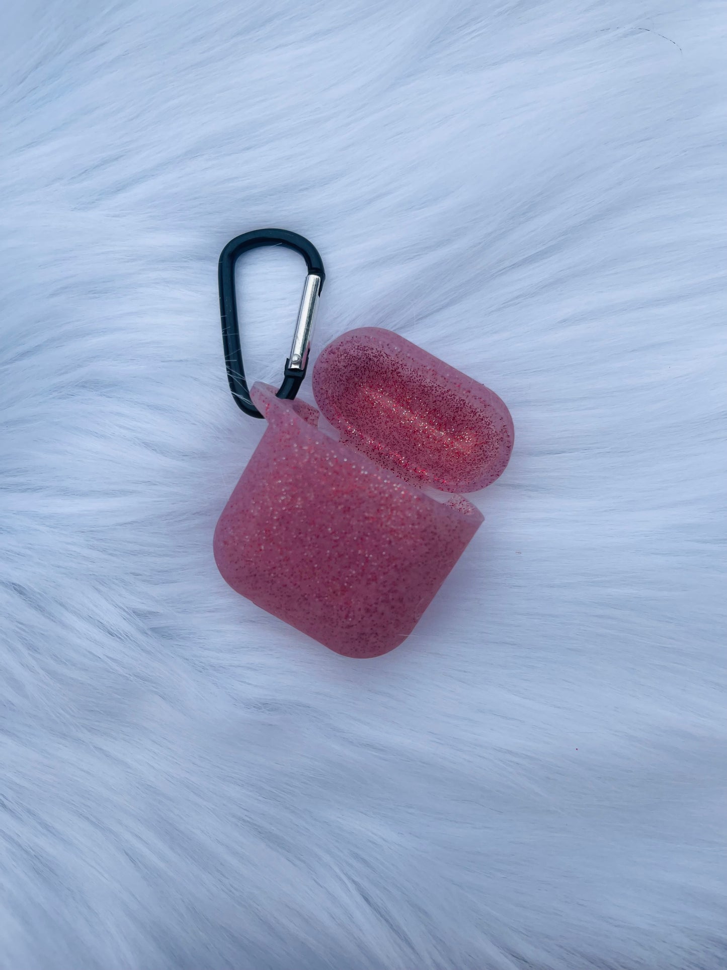 ❤️Red and Silver Glitter Silicone AirPods Case❤️