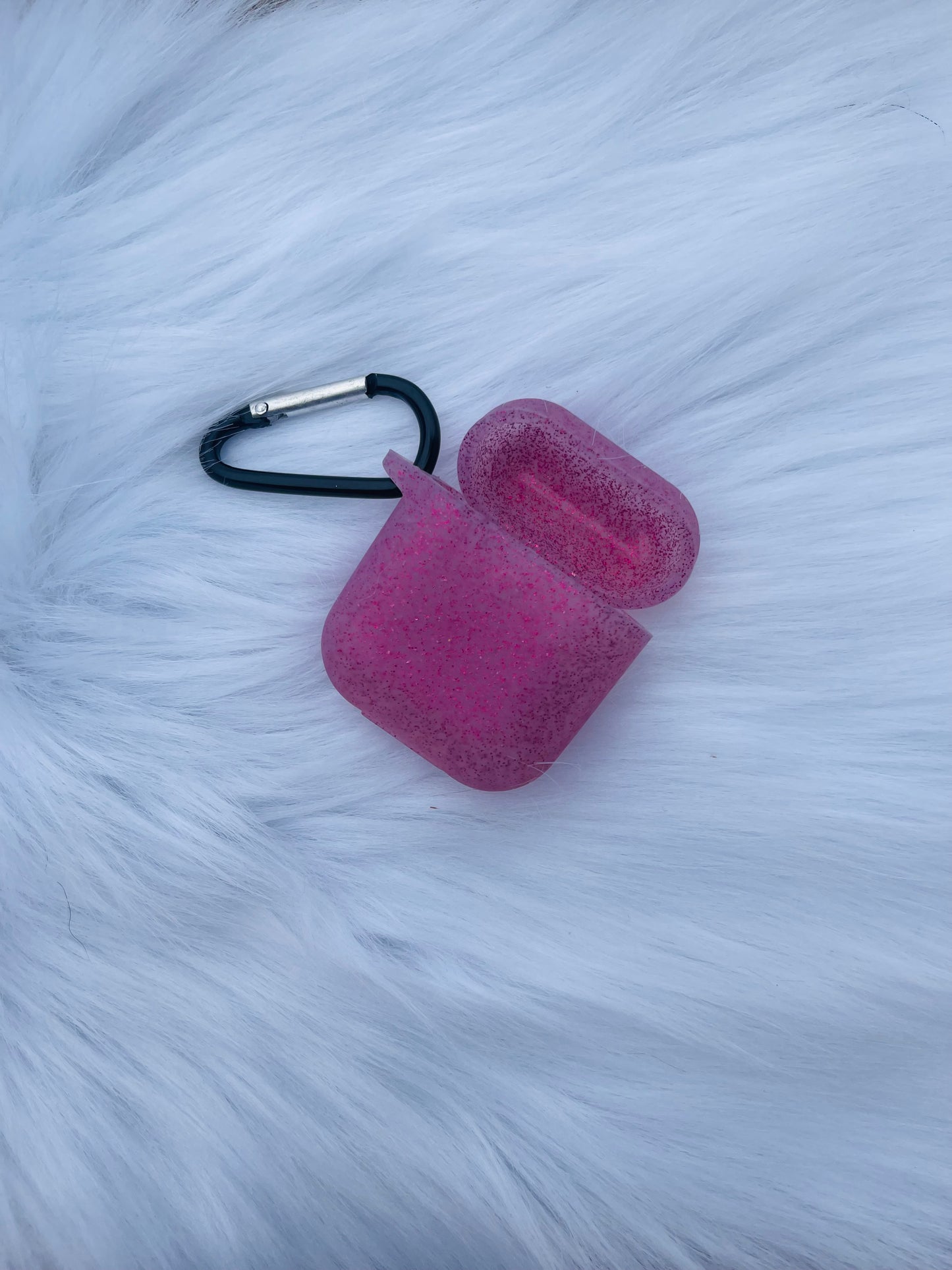 💗Pink Glitter Silicone AirPods Case💗