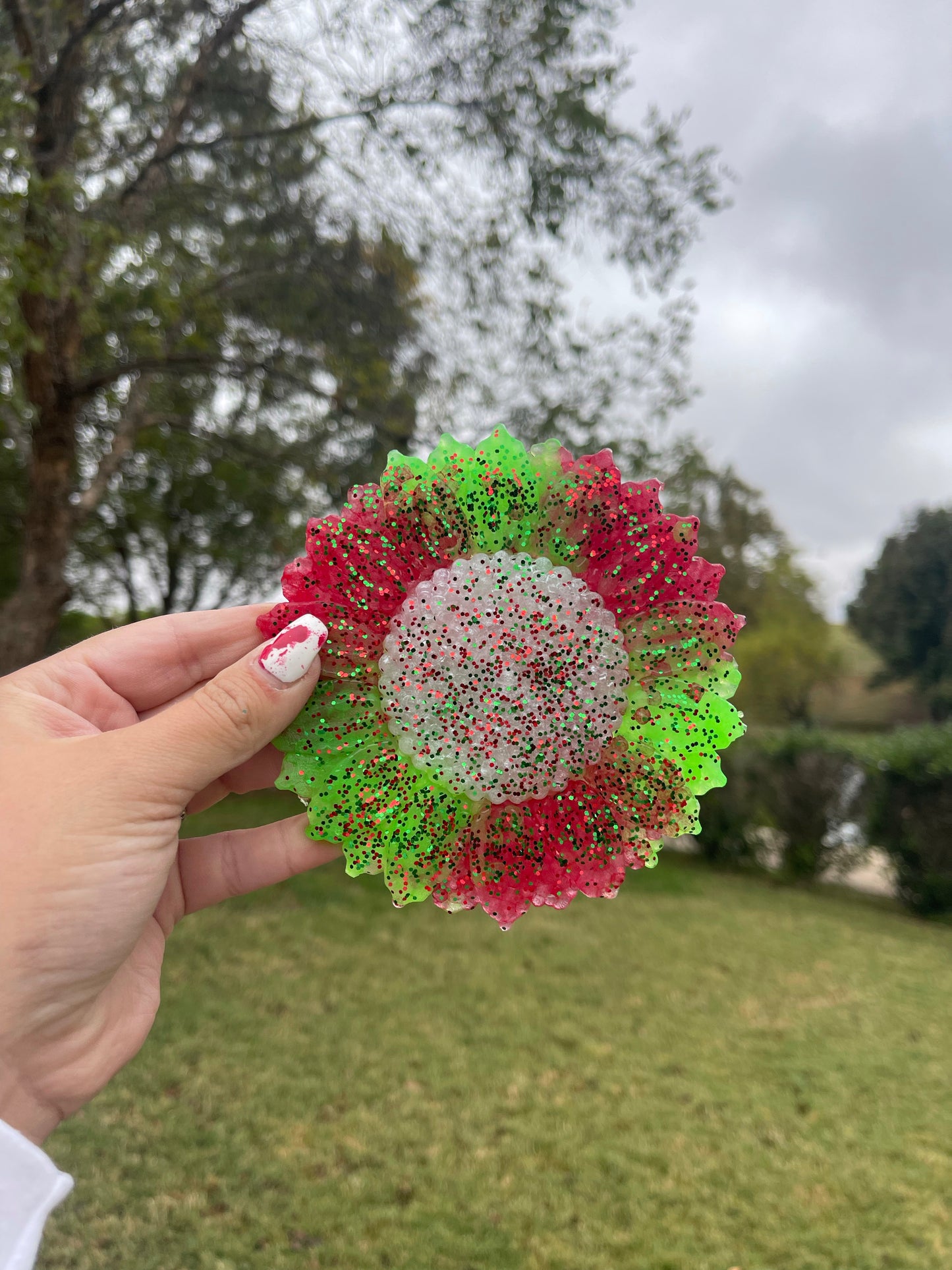 ❤️Christmas Sunflower #2 with glitter❤️