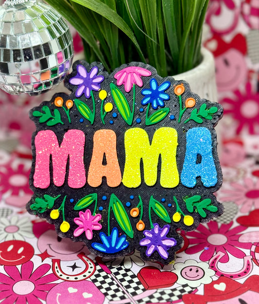 Mama with Flowers (Black)