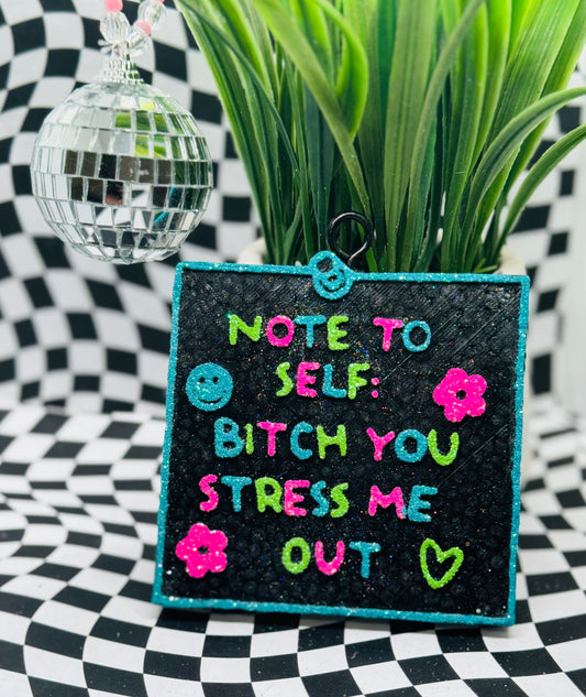 Note to self: Bitch you stress me out