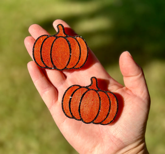 Holographic Orange Pumpkin Vent Clips