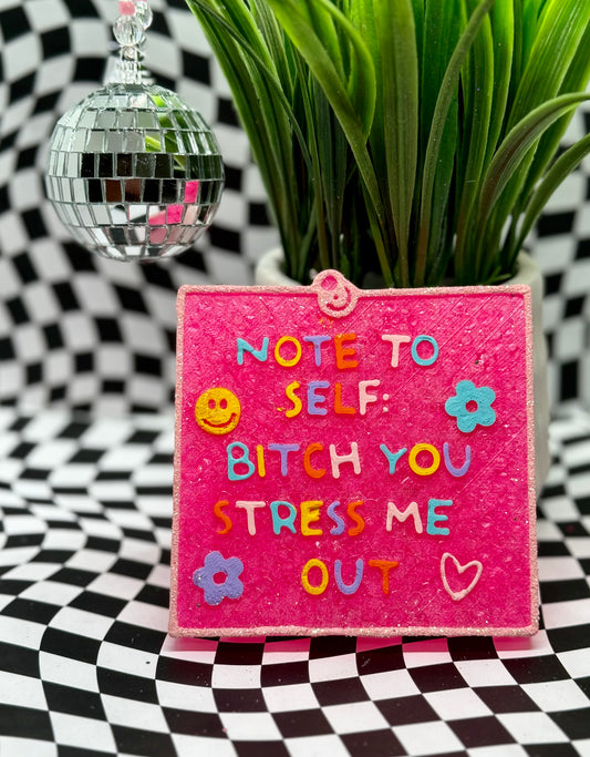 Note to self: Bitch you stress me out