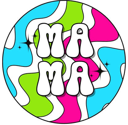 Mama cardstock on circle