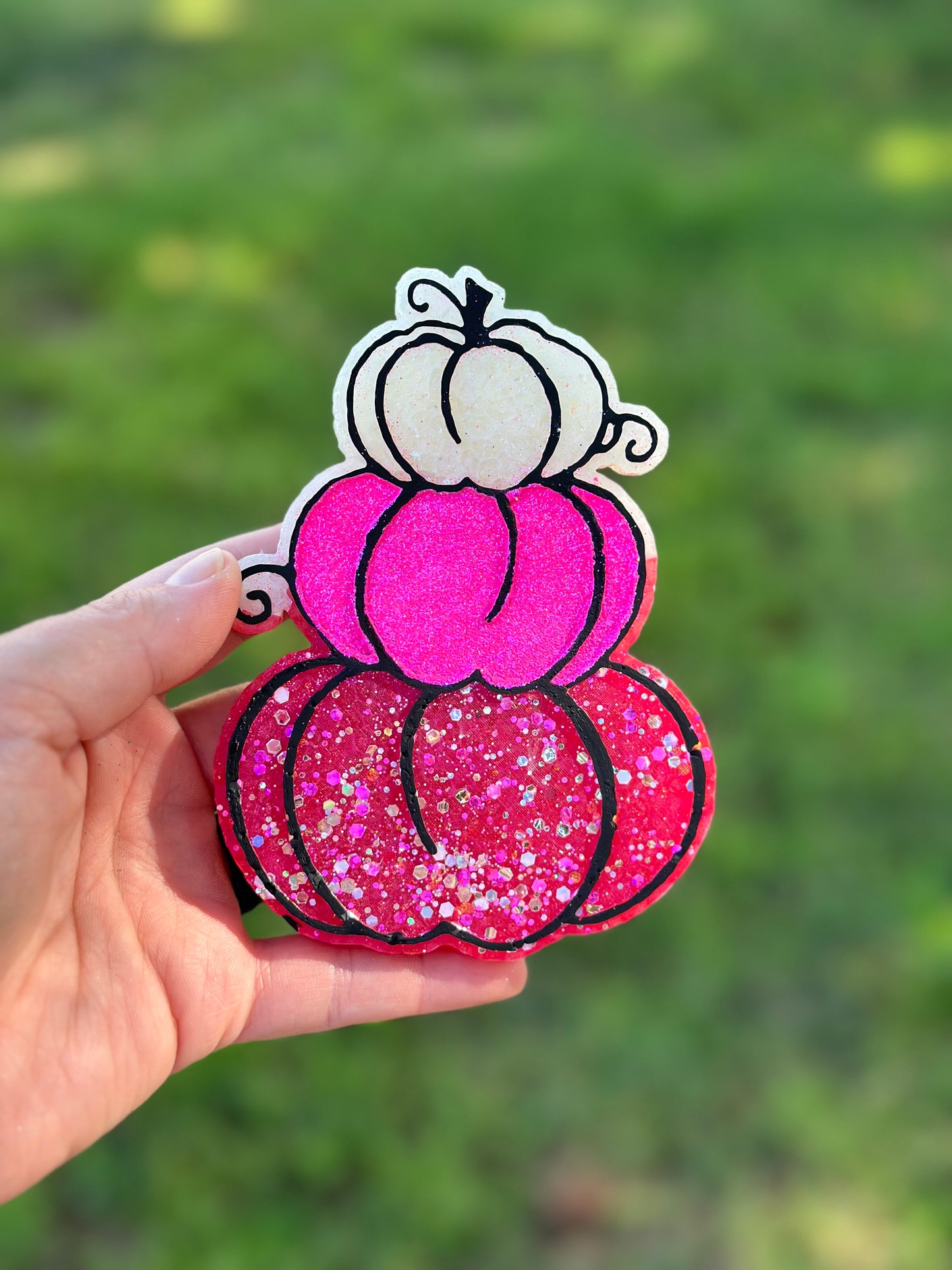 Pink Stacked Pumpkins