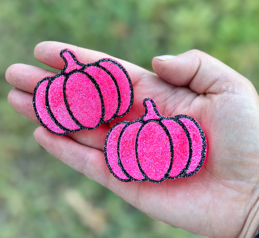 Pink Glitter Pumpkin Vent Clips