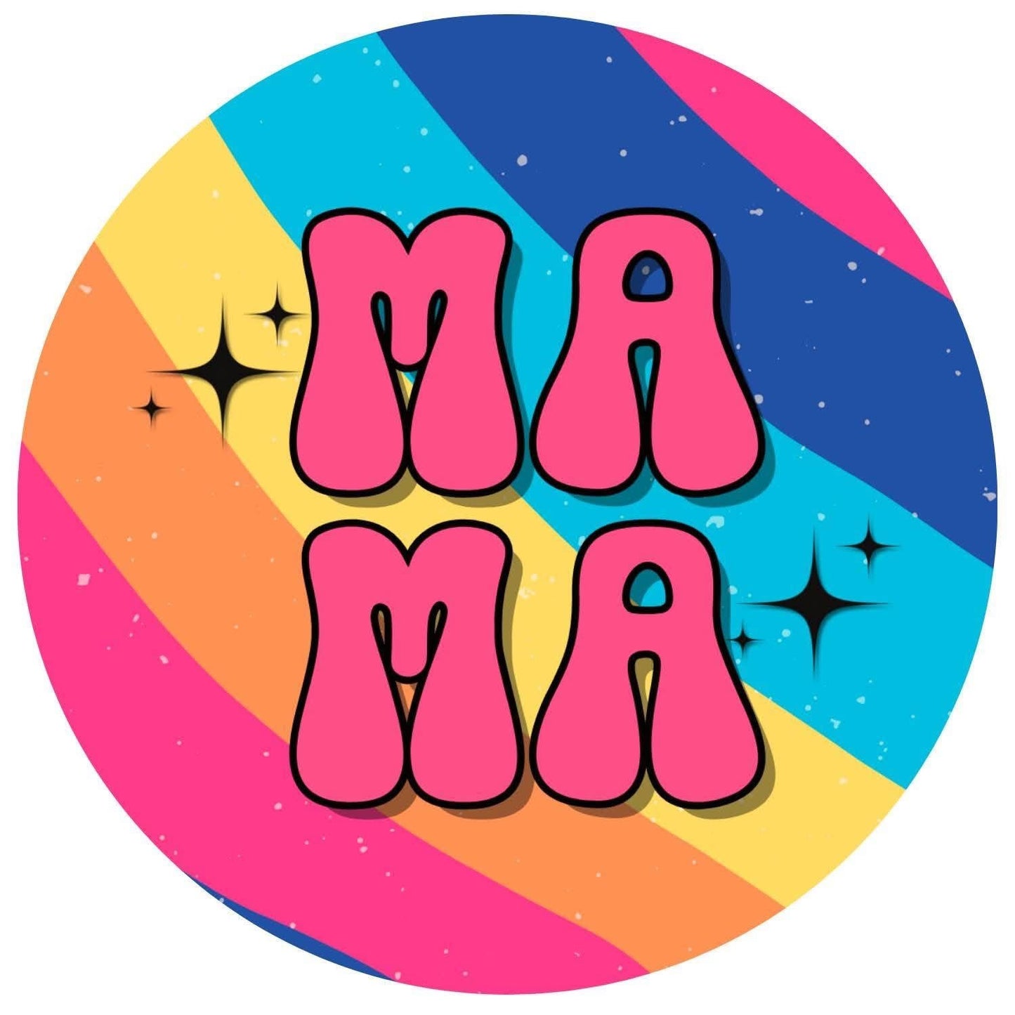 Mama cardstock on circle