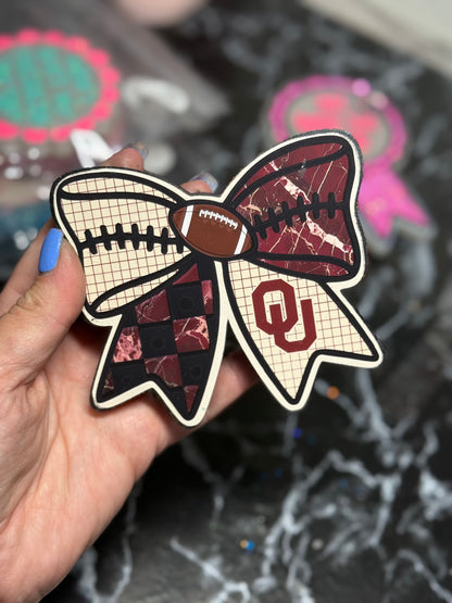 Football Cardstock Bow