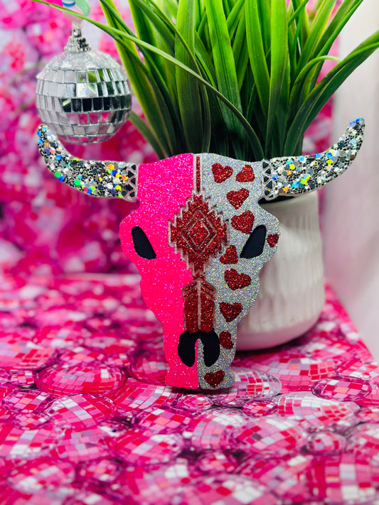 Hearts Aztec Bull Skull #2