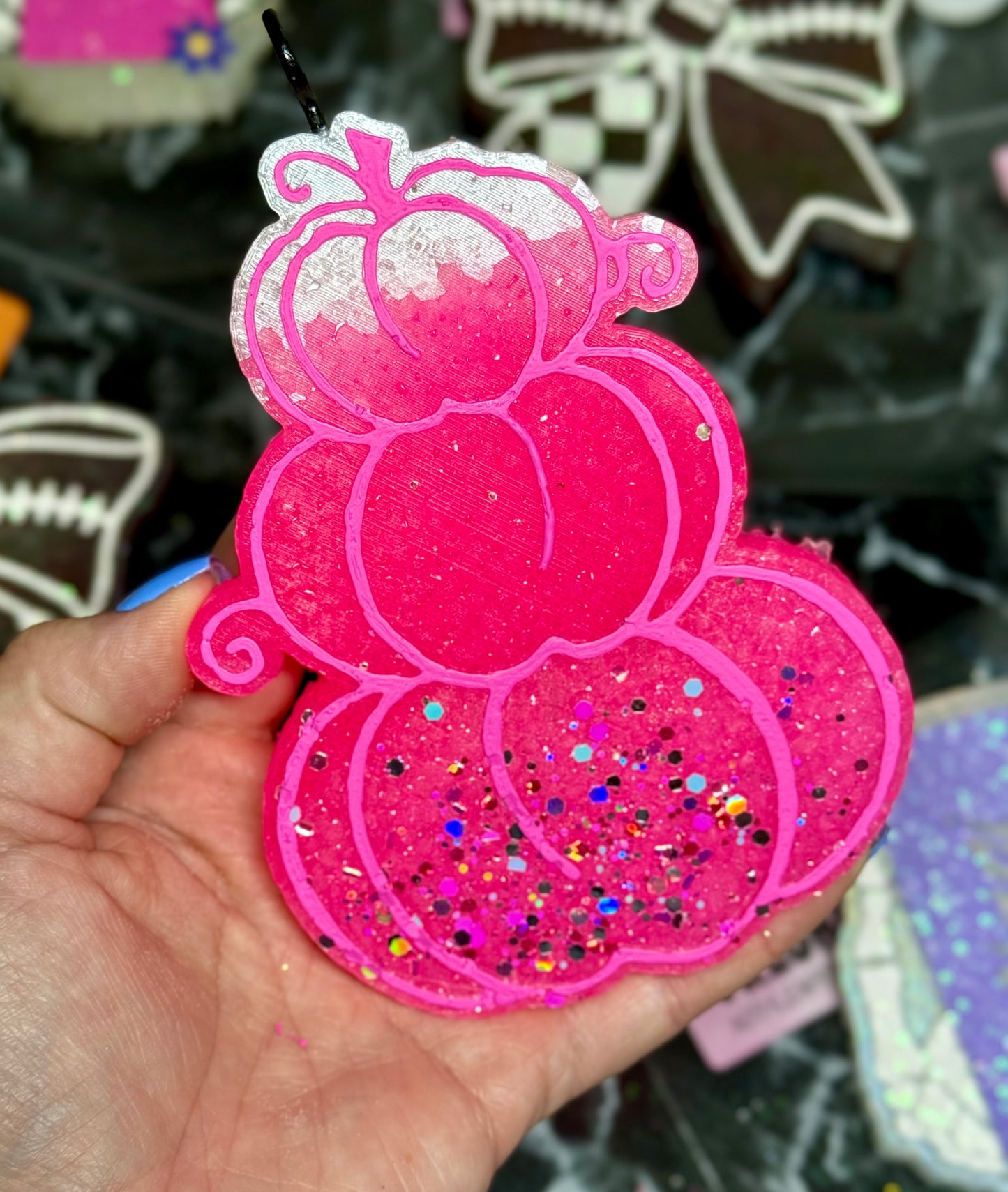Pink Stacked Pumpkins