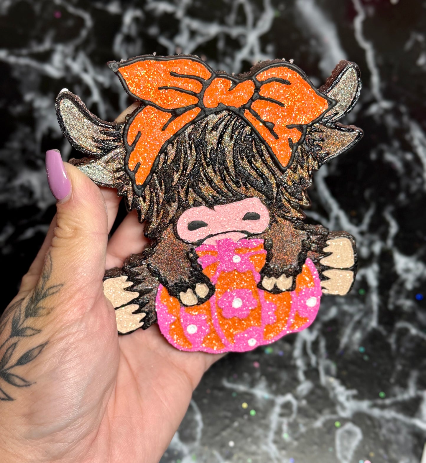 Highland w/ Floral Pumpkin