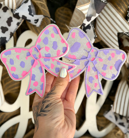 Pastel Cow Print Bows