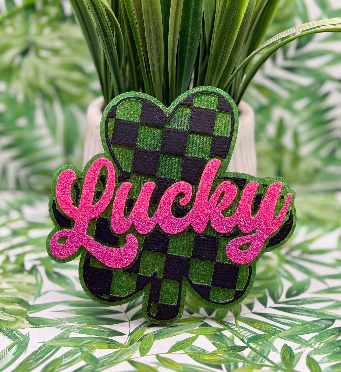 Checkered Lucky Shamrock