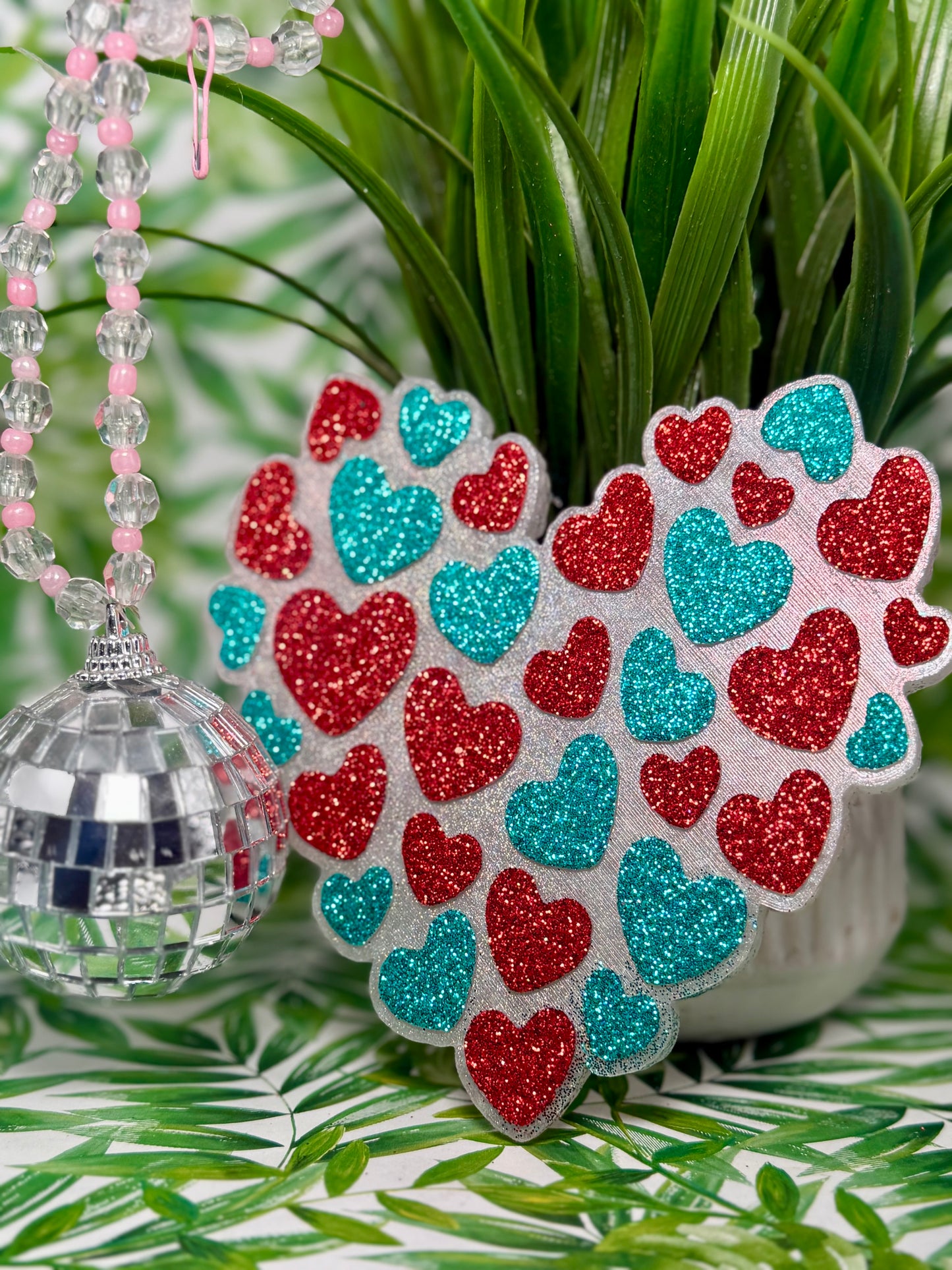 Heart of Hearts Turquoise and Red