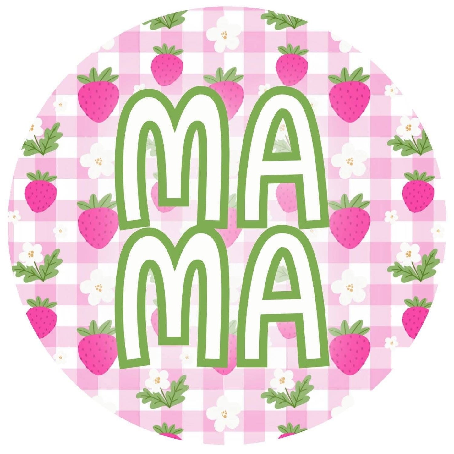 Mama cardstock on circle