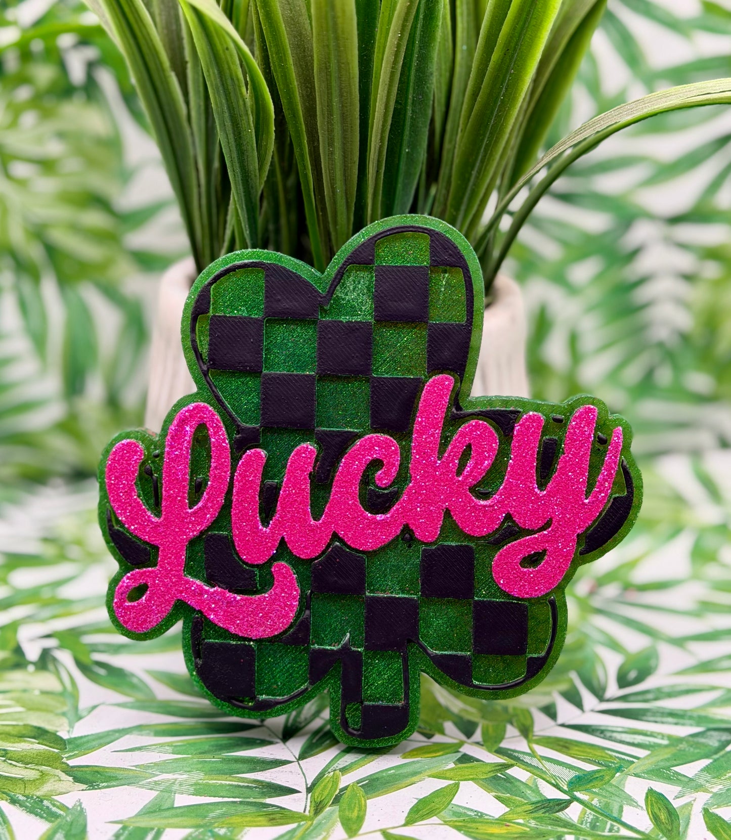 Checkered Lucky Shamrock