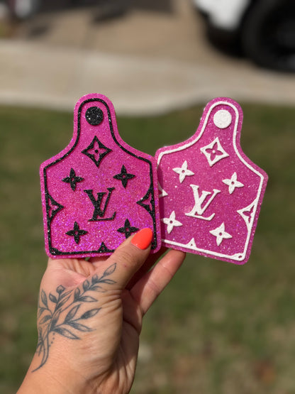 Slay Glitter Cow Tag