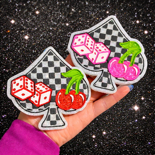Spade with cherries and dice 🎲 🍒