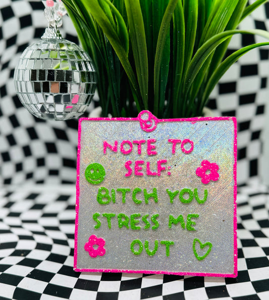 Note to self: Bitch you stress me out