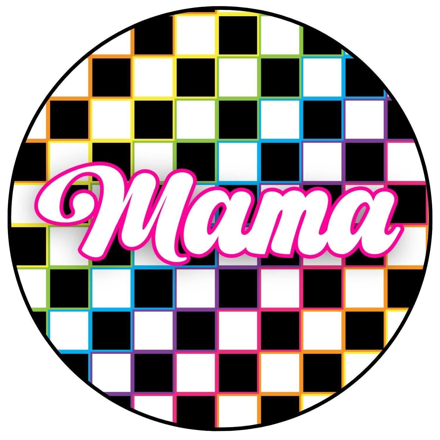 Mama cardstock on circle
