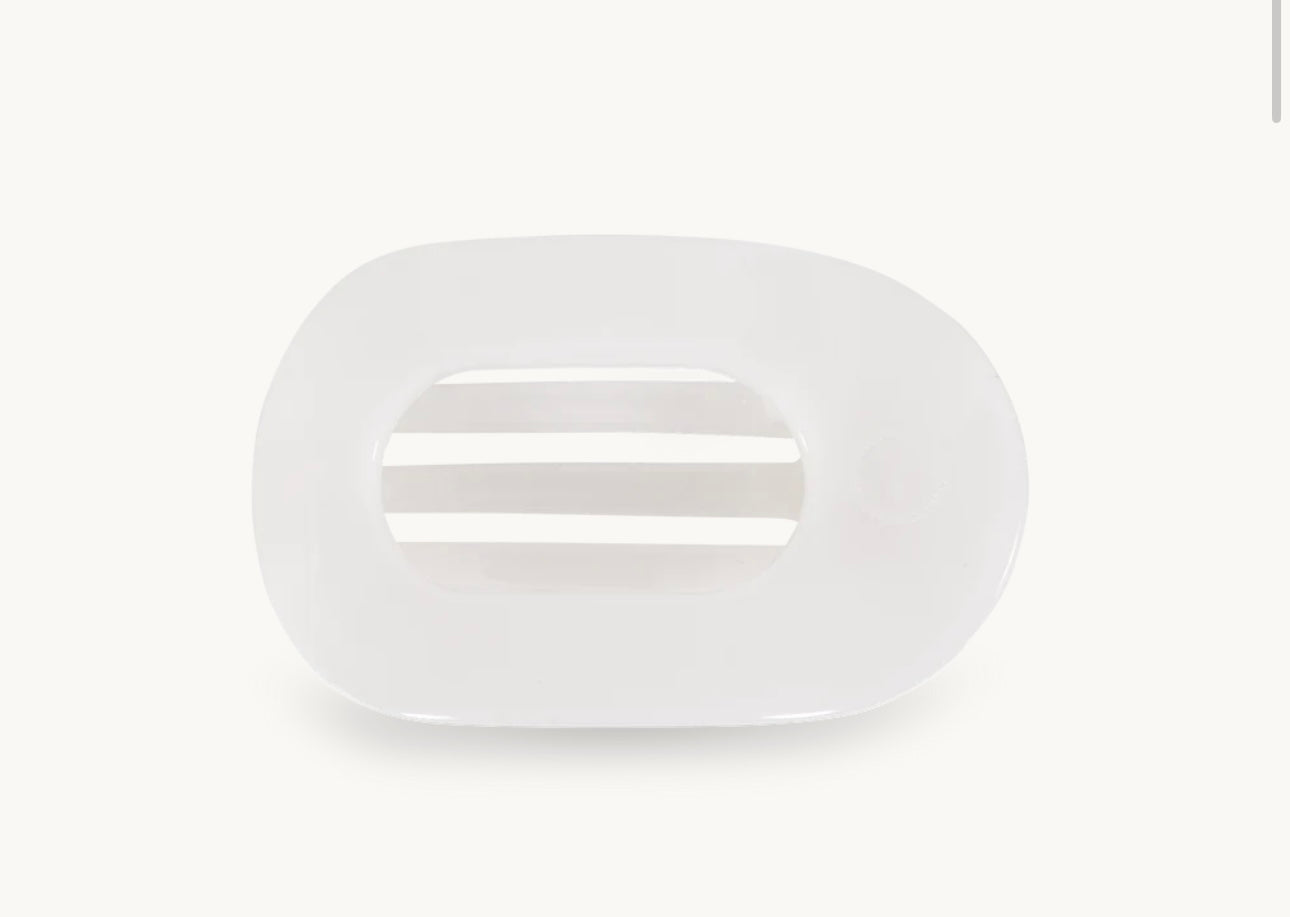 COCONUT WHITE MEDIUM FLAT HAIR CLIP