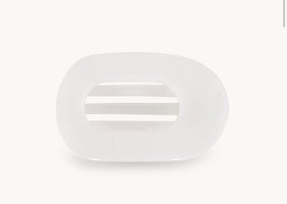 COCONUT WHITE MEDIUM FLAT HAIR CLIP