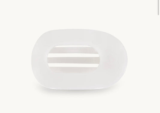 COCONUT WHITE MEDIUM FLAT HAIR CLIP