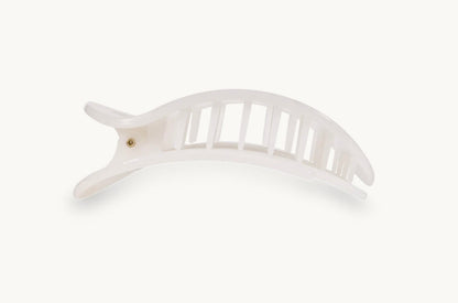 COCONUT WHITE MEDIUM FLAT HAIR CLIP