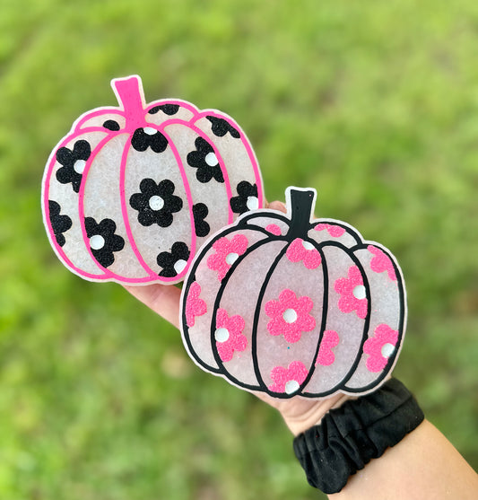 Floral Pumpkins (Pink/Black)