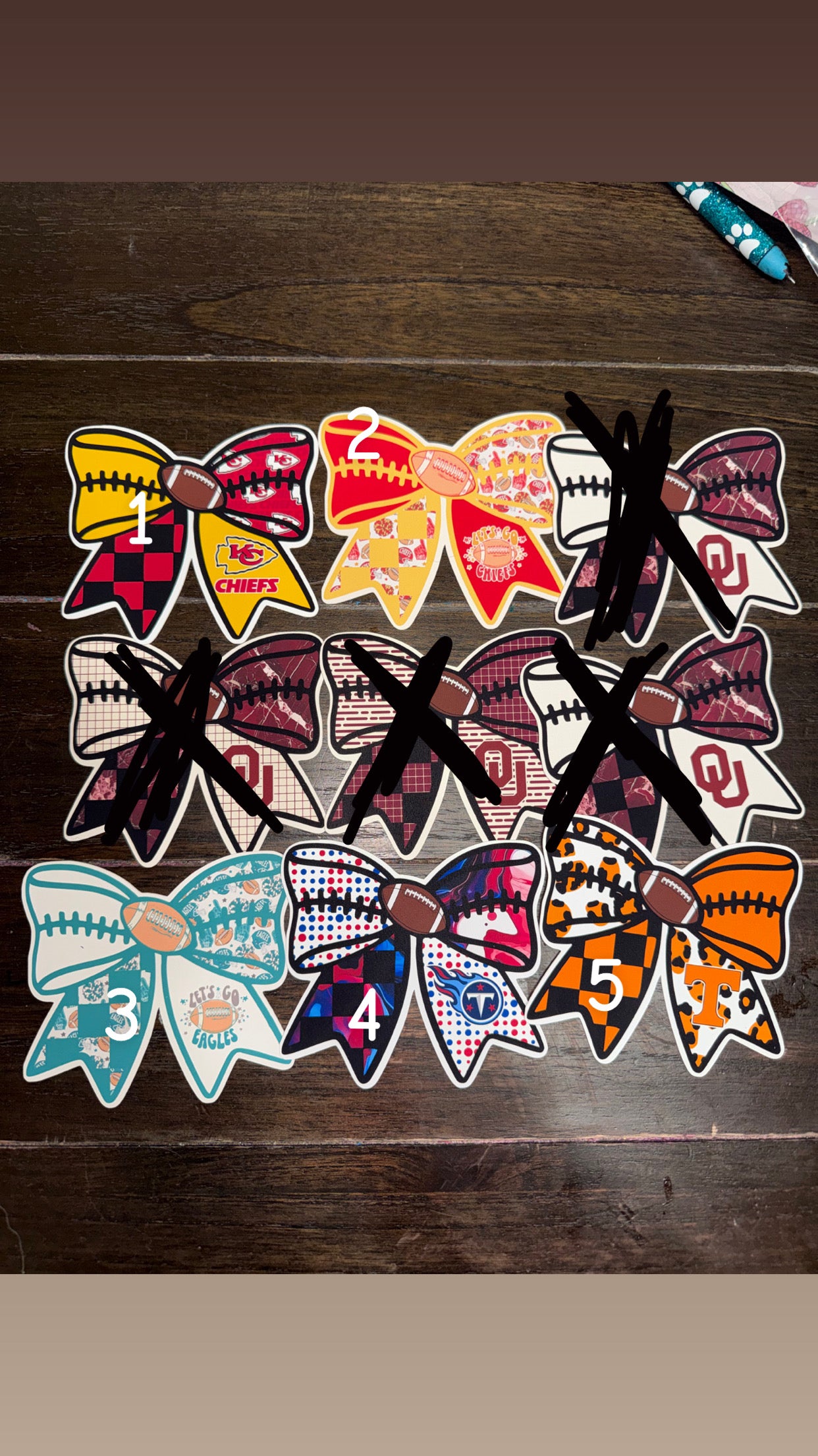 Football Cardstock Bow