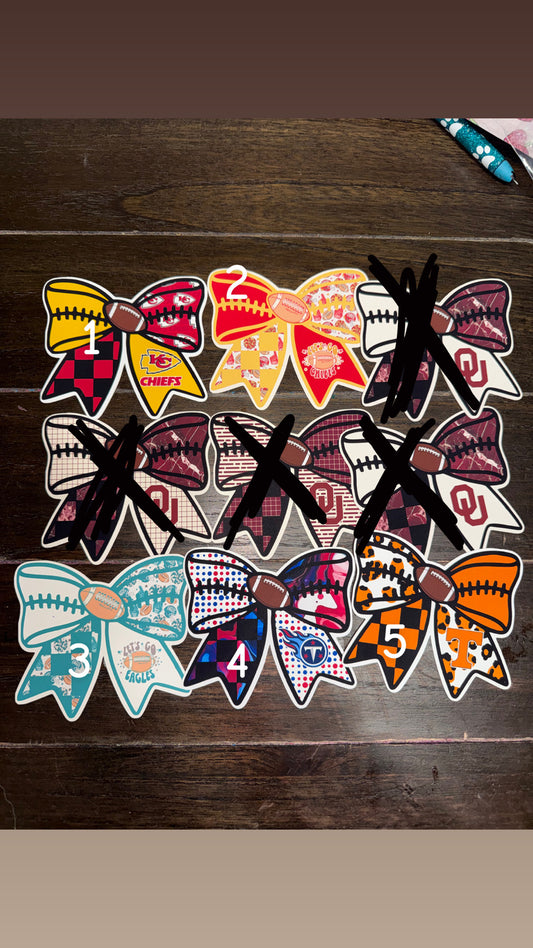 Football Cardstock Bow