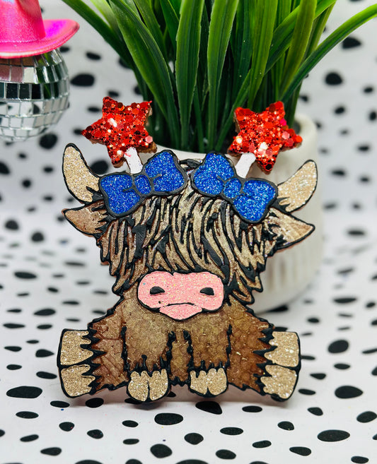 🇺🇸⭐️💙Patriotic Highland Cow💙⭐️🇺🇸