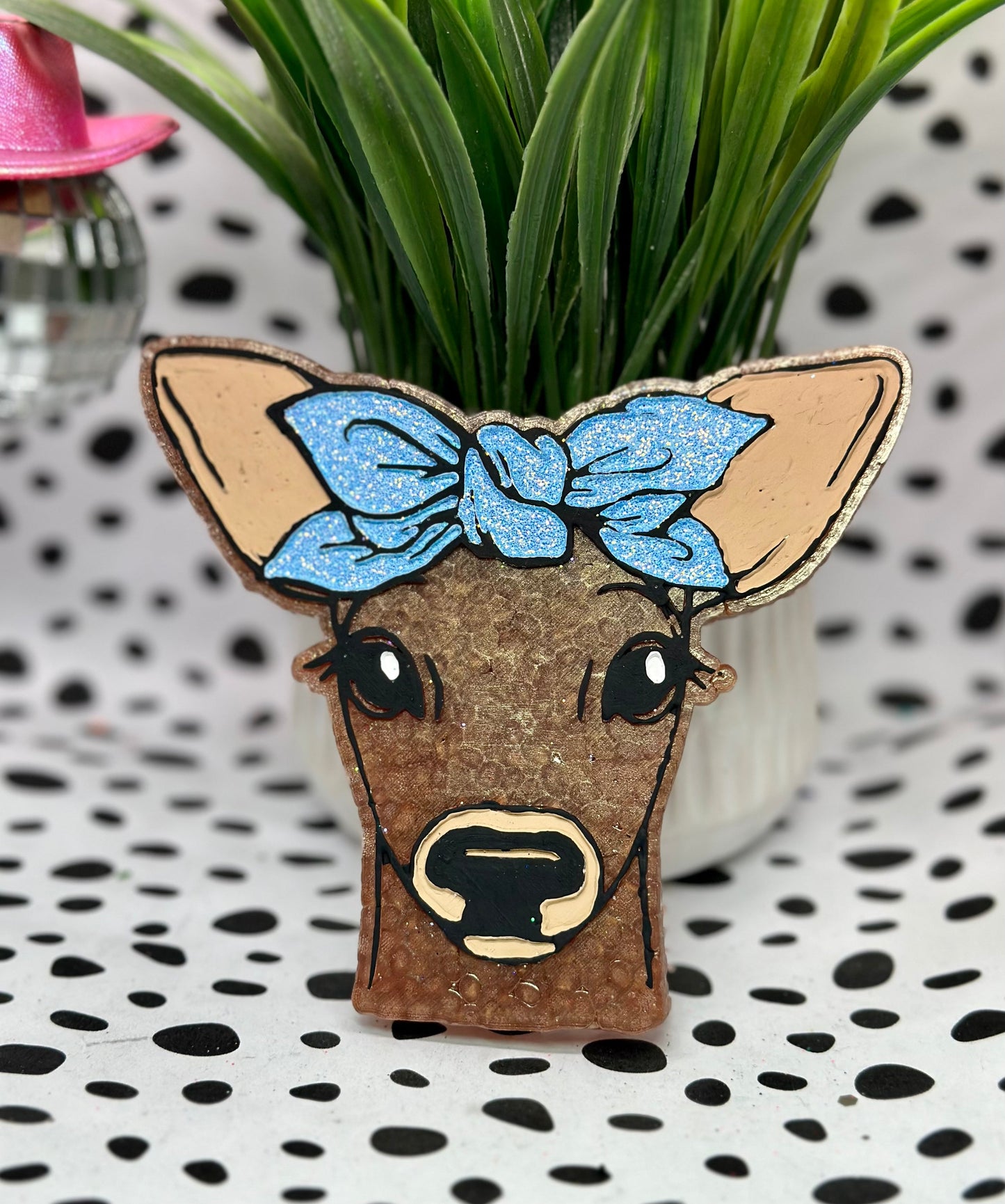 🩵Cardstock Deer with Bow🩵