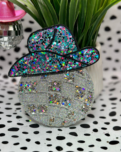 🪩💗Disco Cowgirl💗🪩 (queen Harley glitter)