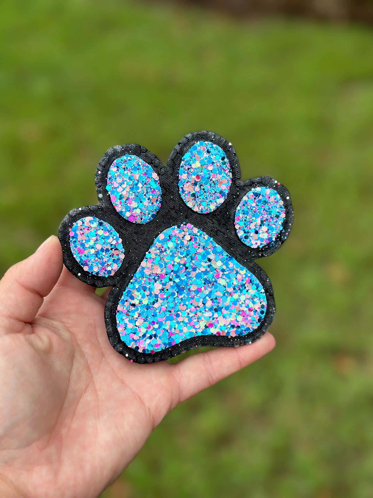 Dog Paw (glitter can be changed, put in notes)