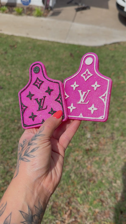 Slay Glitter Cow Tag