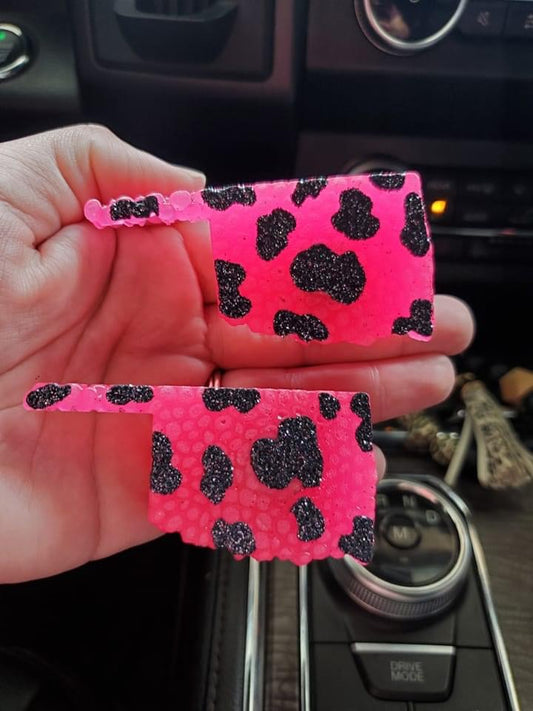 🖤Cow Print Oklahoma Vent Clips🖤