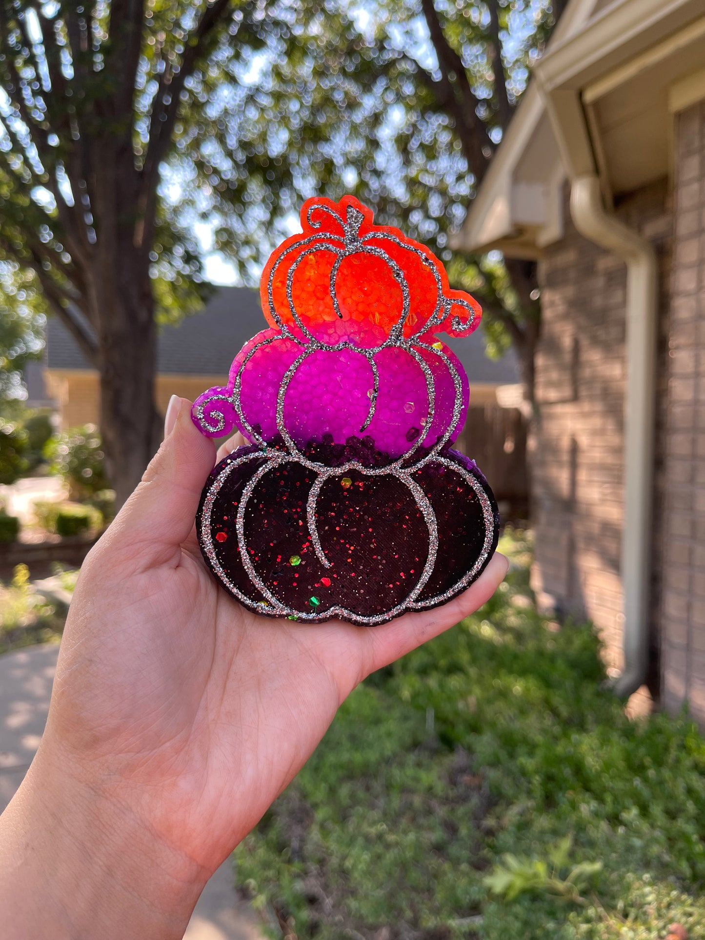 🖤💜🧡Halloween Stacked Pumpkins🧡💜🖤