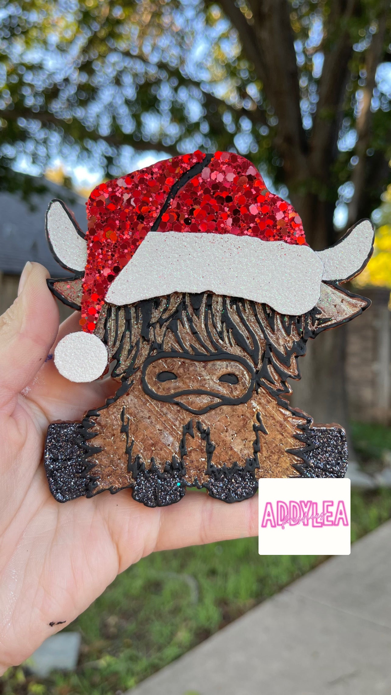 🎄❤️Baby Highland Cow with Santa Hat❤️🎄