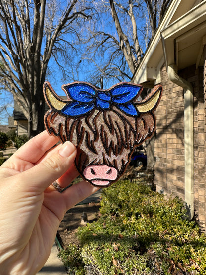 Highland Cow with bow