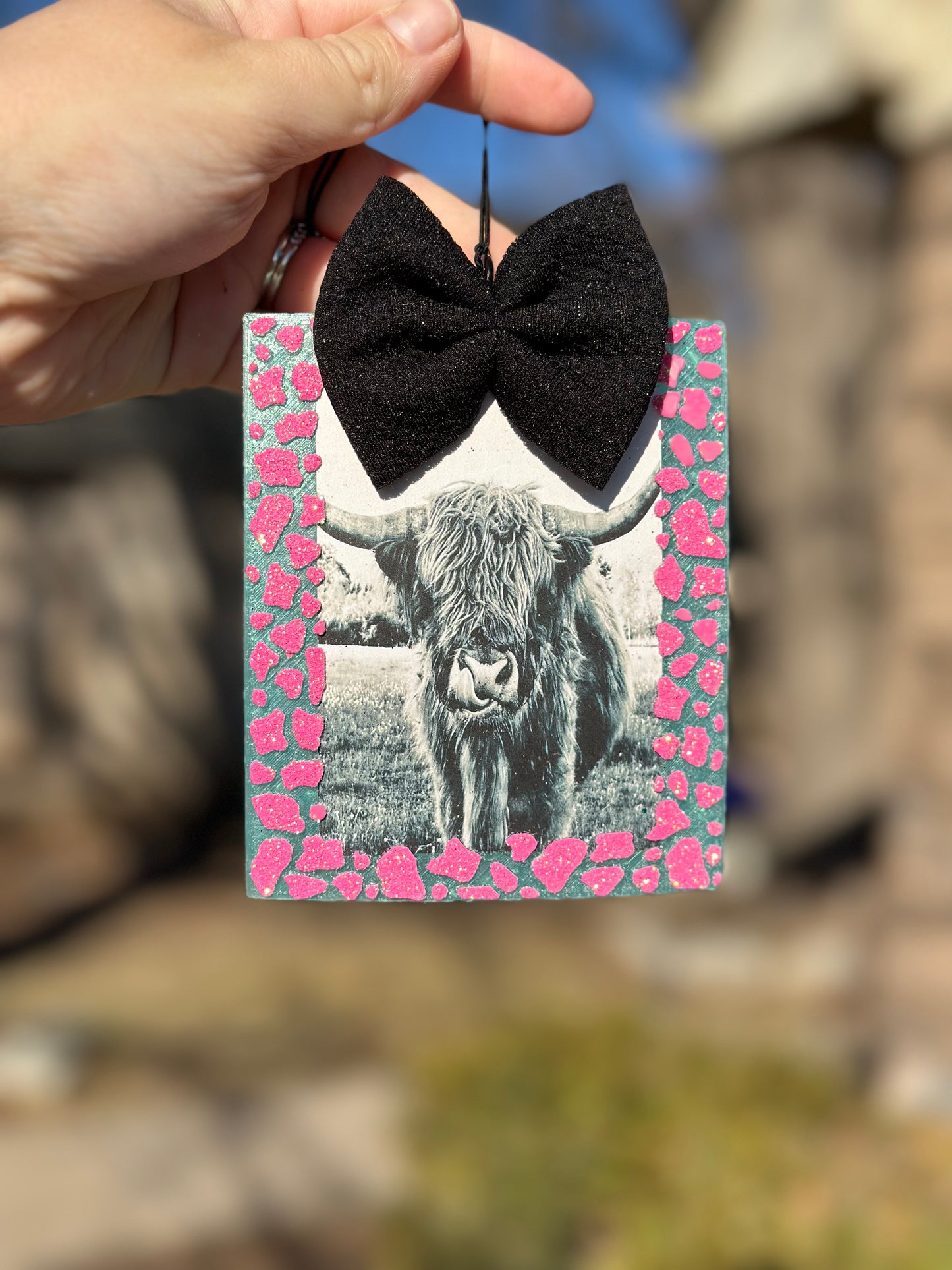 Cow Print Custom Photo Frame (put cow print color in notes)