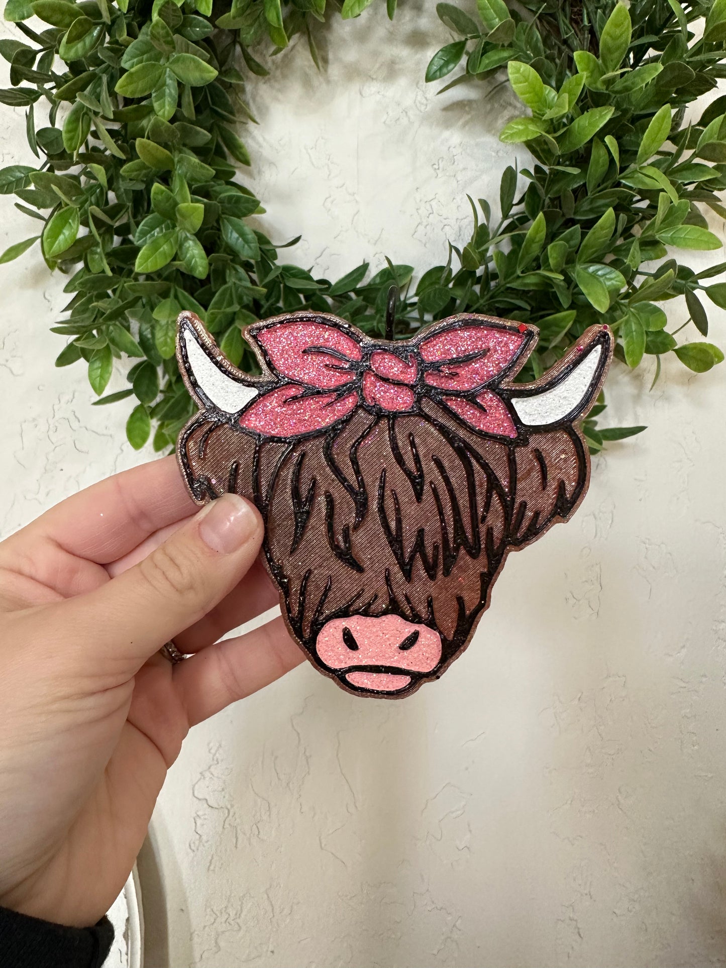 Highland Cow with bow