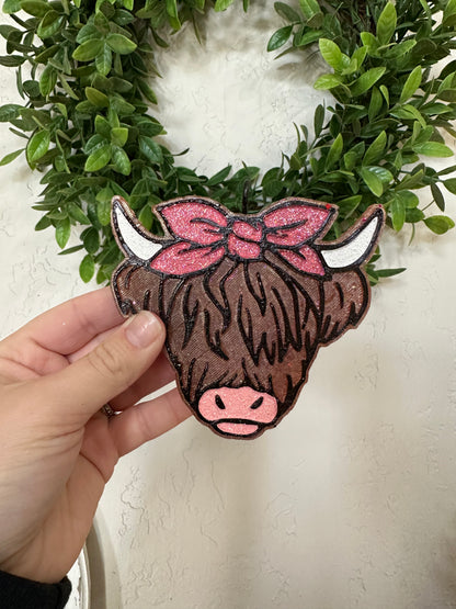 Highland Cow with bow